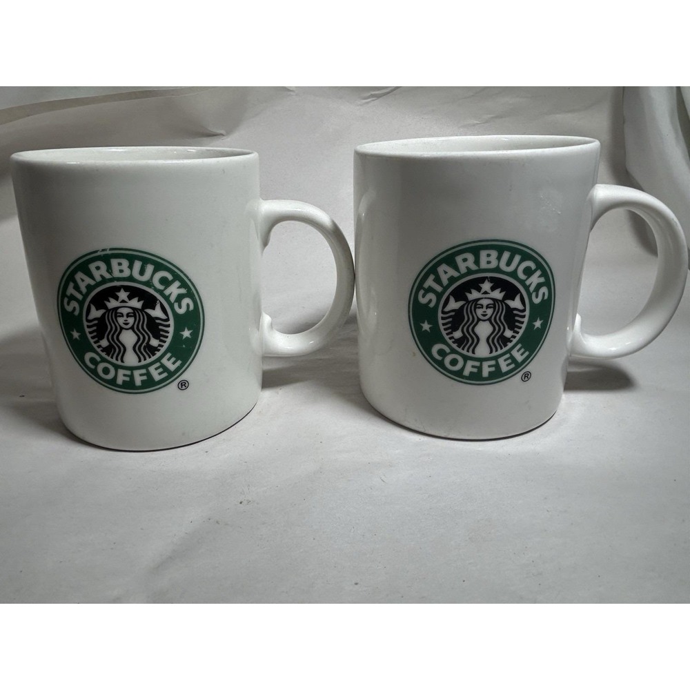 Starbucks Lot of 2 Coffee Cup Mug Logo 12 oz Collectible Collect Display